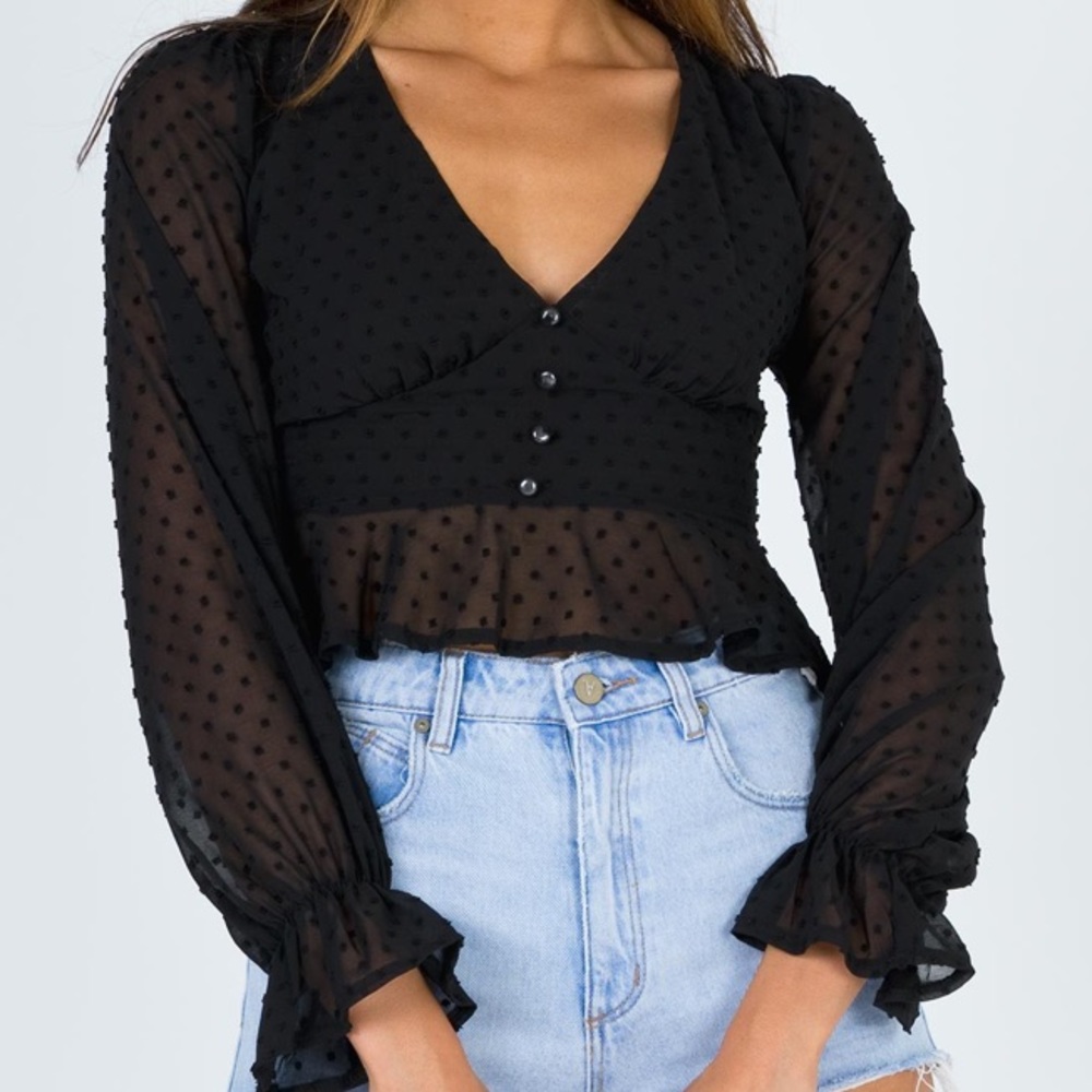 Black Princess Polly Long Sleeve top